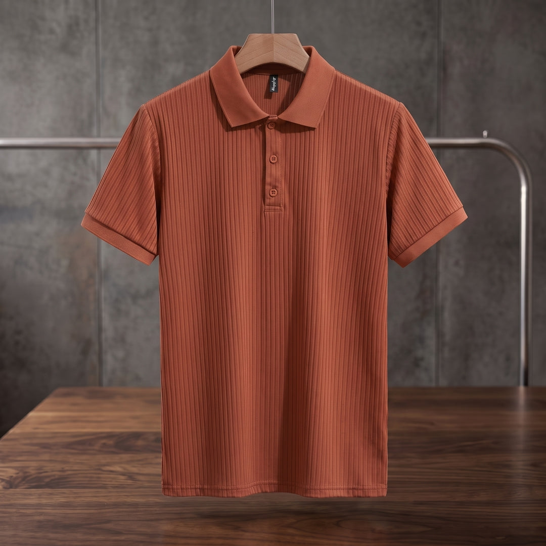 Men's Ribbed Polo Shirt