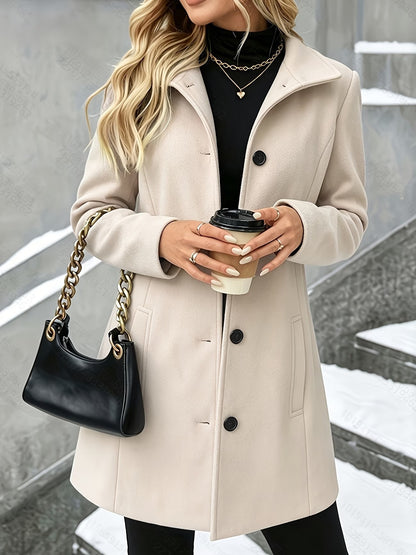 Women’s Mid-Length Wool Blend Coat