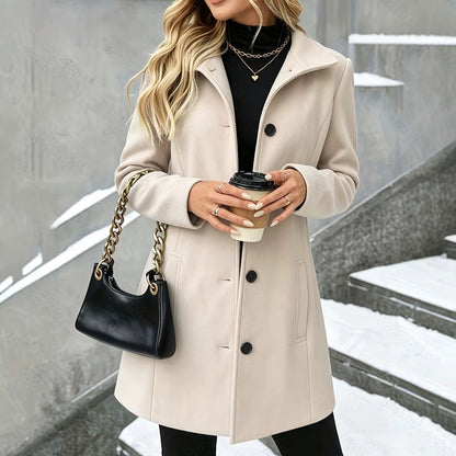 Women’s Mid-Length Wool Blend Coat