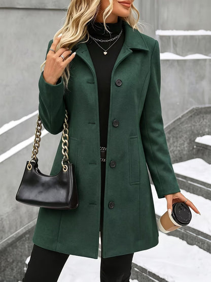 Women’s Mid-Length Wool Blend Coat