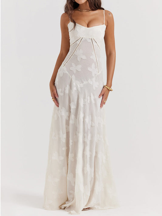 Lace Floral Maxi Dress