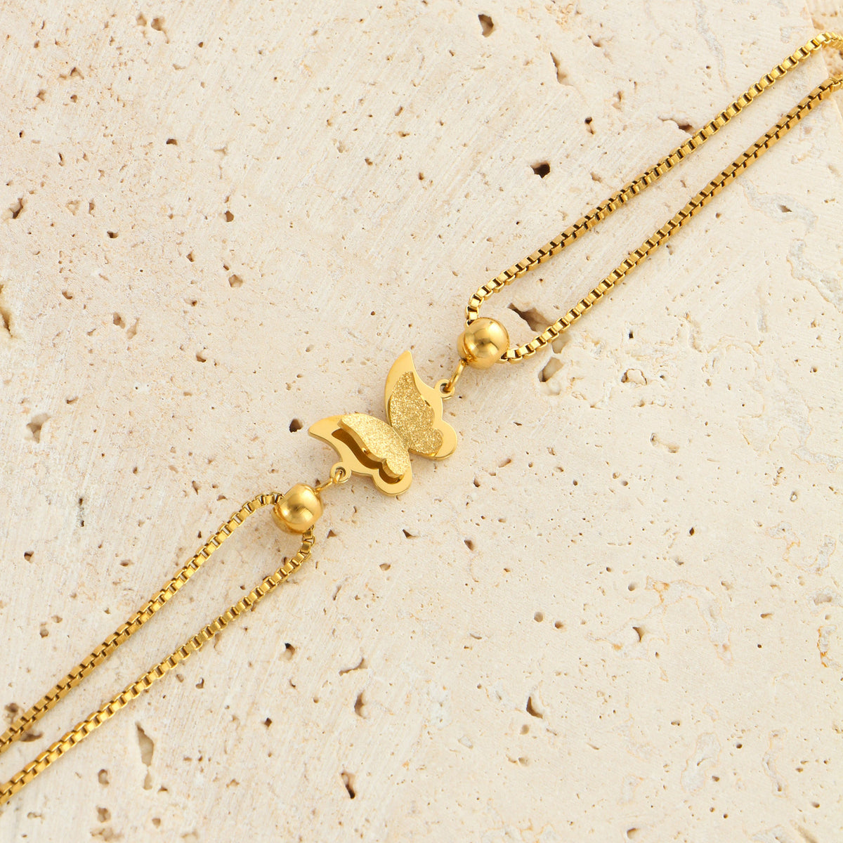 Butterfly Double Chain Anklet