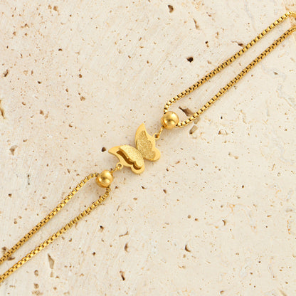 Butterfly Double Chain Anklet