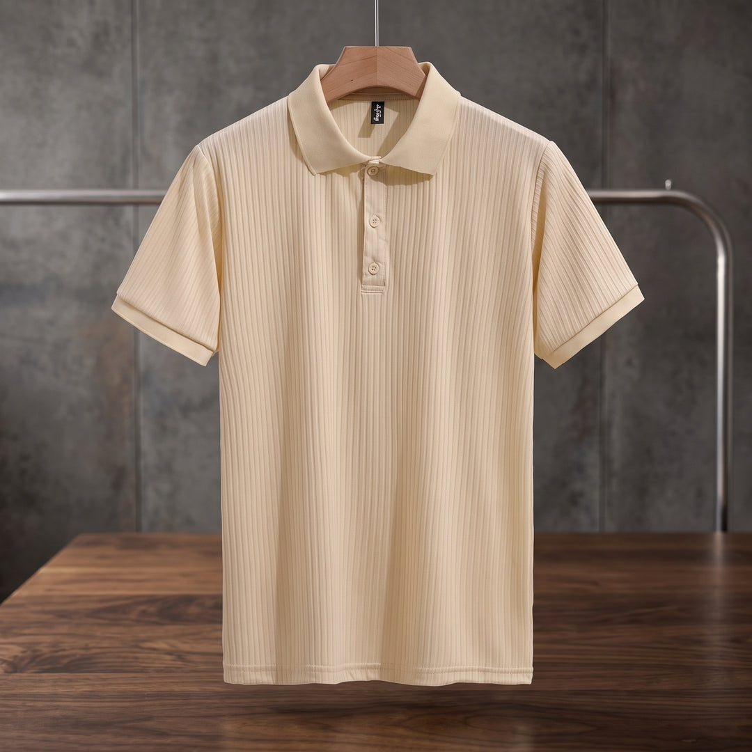 Men's Ribbed Polo Shirt