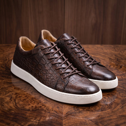 Men's Croc Effect Trainers