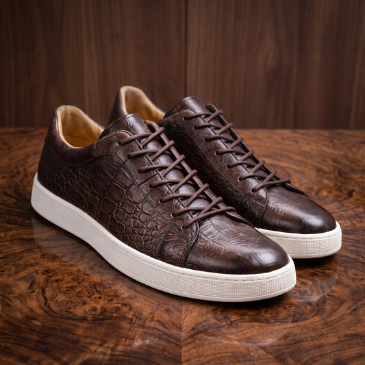 Men's Croc Effect Trainers