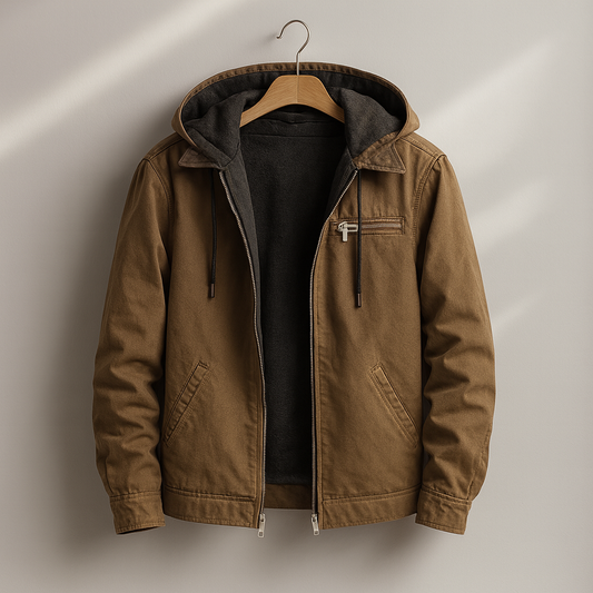 Men's Hooded Jacket in Brown – Rockingham