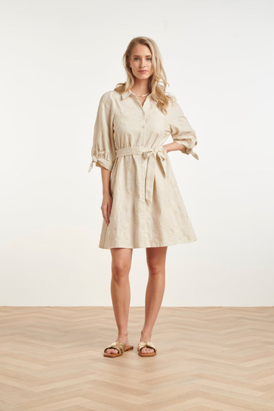 Embroidered Shirt Dress
