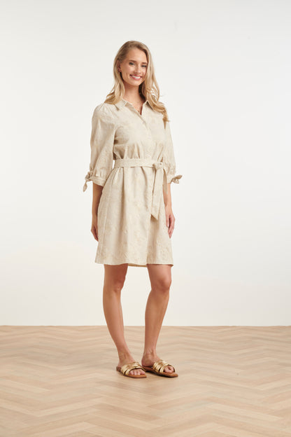 Embroidered Shirt Dress