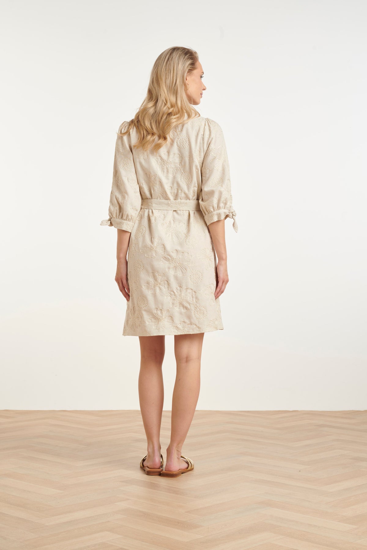 Embroidered Shirt Dress