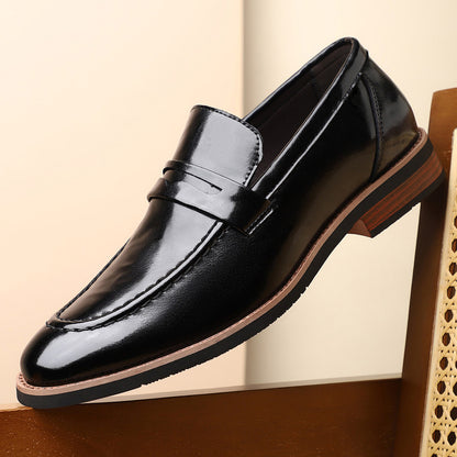 Mens Leather Slip-On Loafers
