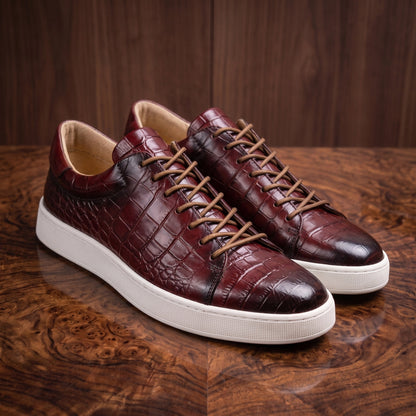 Men's Croc Effect Trainers