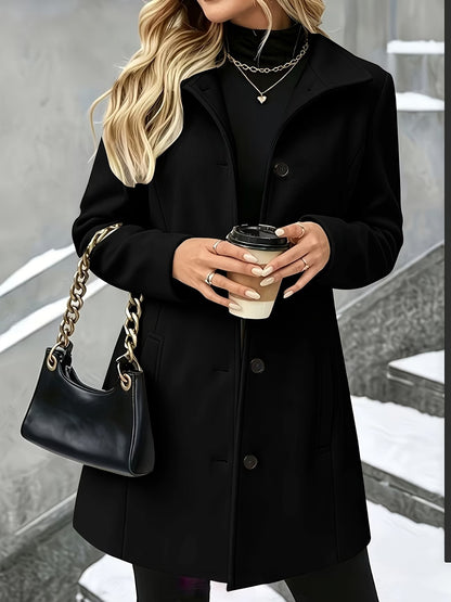 Women’s Mid-Length Wool Blend Coat
