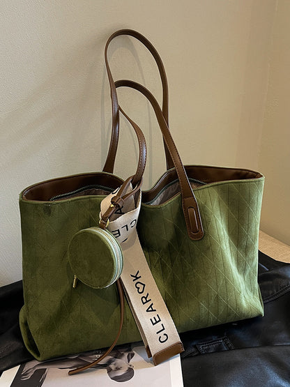Retro Flannel Tote Bag for Women