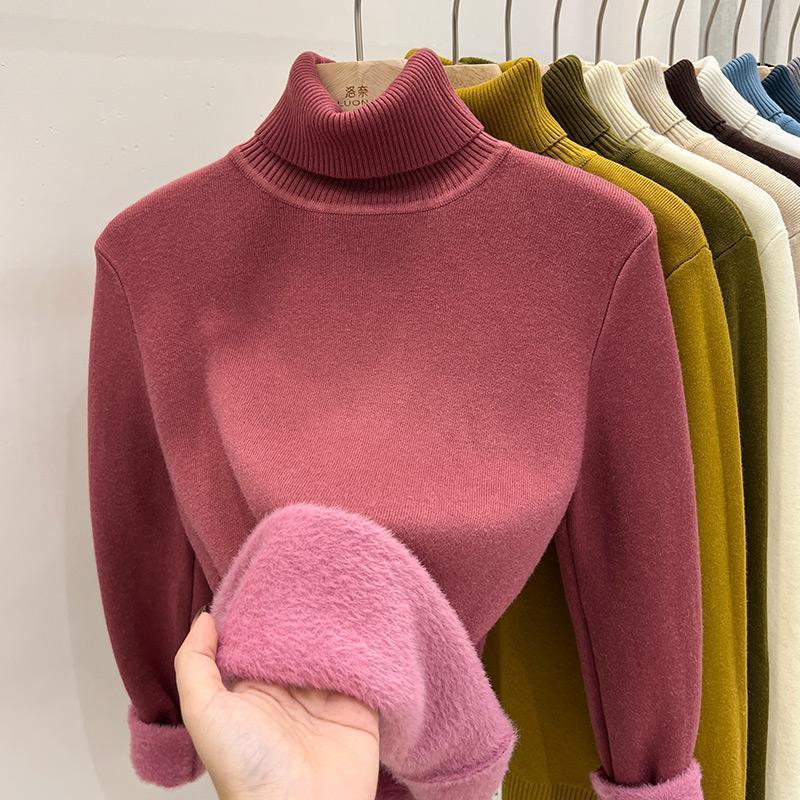 Women’s Fleece-Lined High Neck Sweater