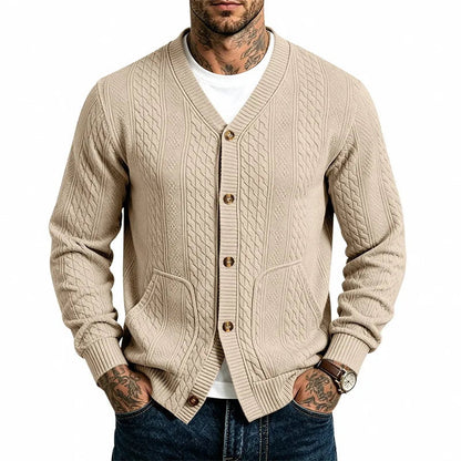 Men's Cable Knit Cardigan