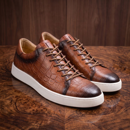 Men's Croc Effect Trainers