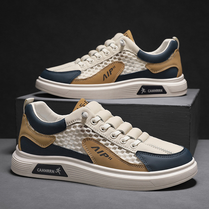 Men's Leather Mesh Trainers