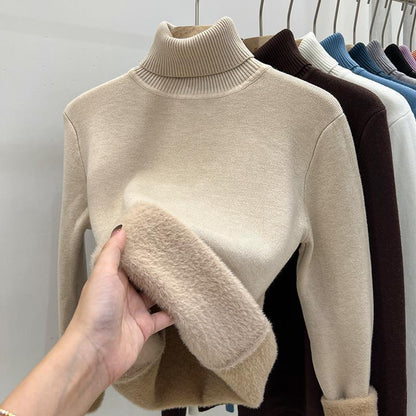 Women’s Fleece-Lined High Neck Sweater