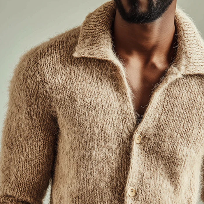 Mens Long Sleeve Knit Cardigan