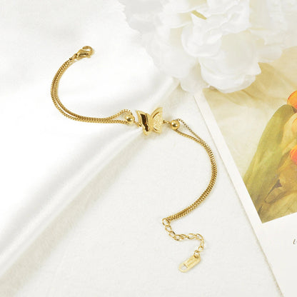 Butterfly Double Chain Anklet