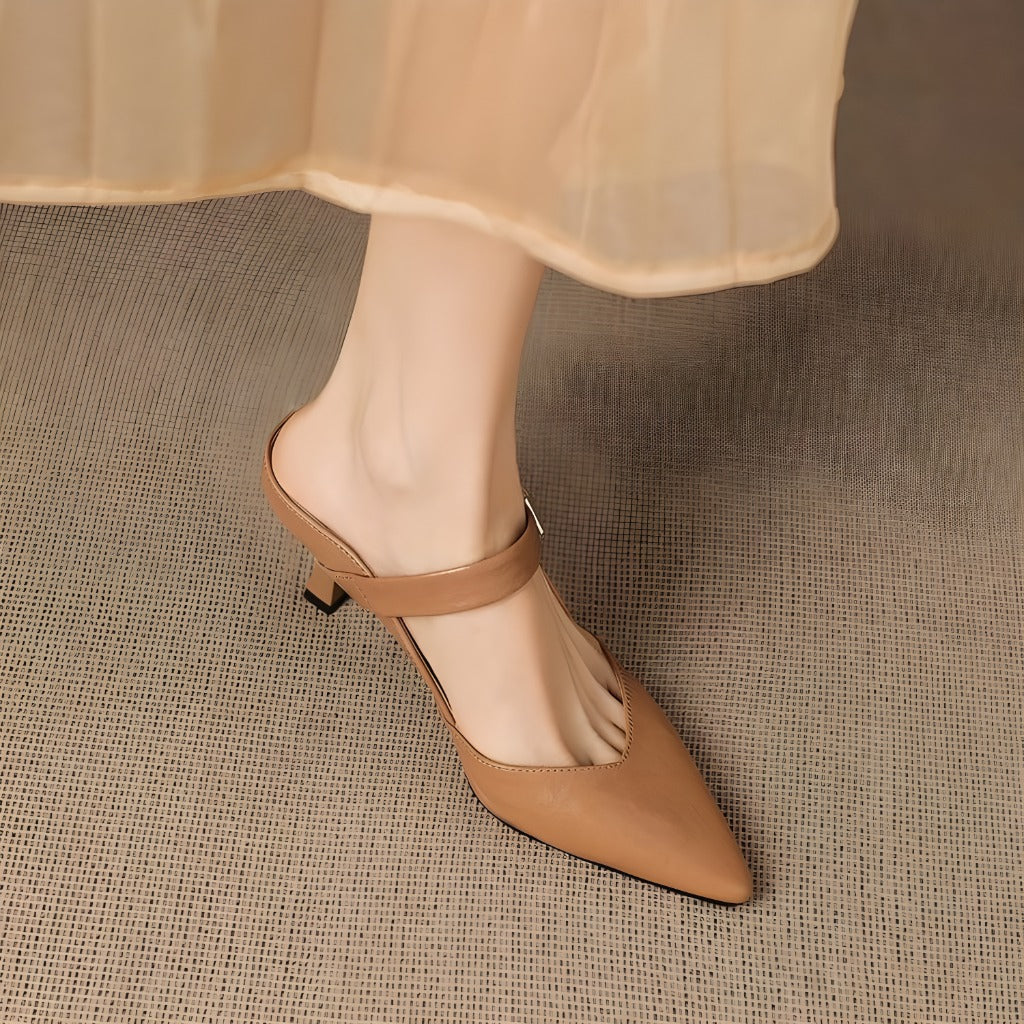 Leather Mary Jane Mules