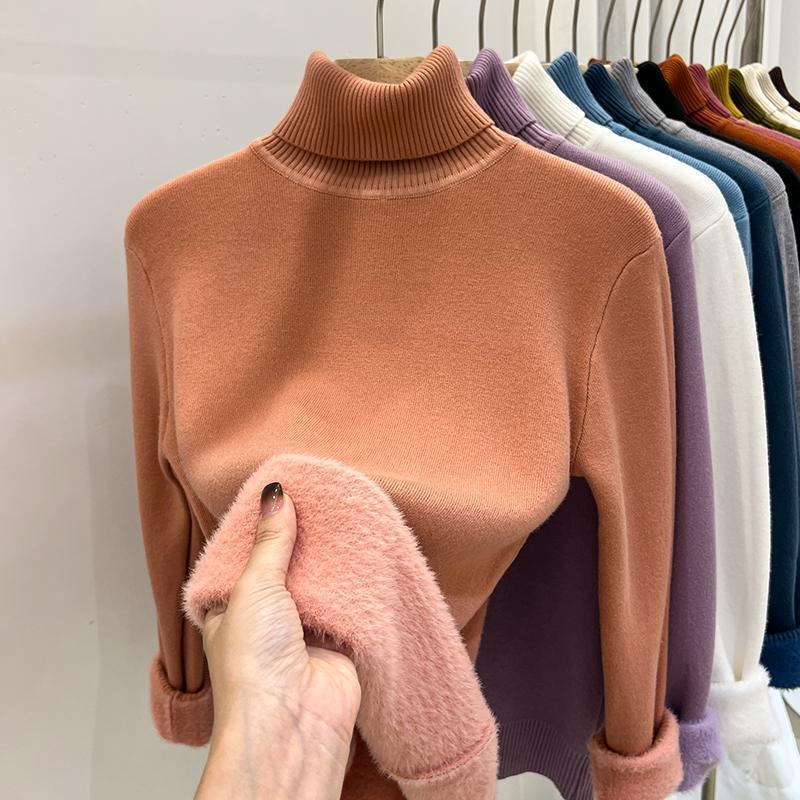 Women’s Fleece-Lined High Neck Sweater