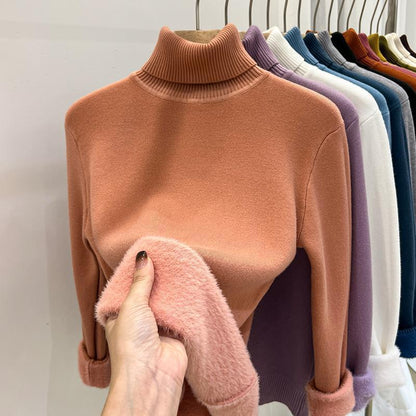 Women’s Fleece-Lined High Neck Sweater