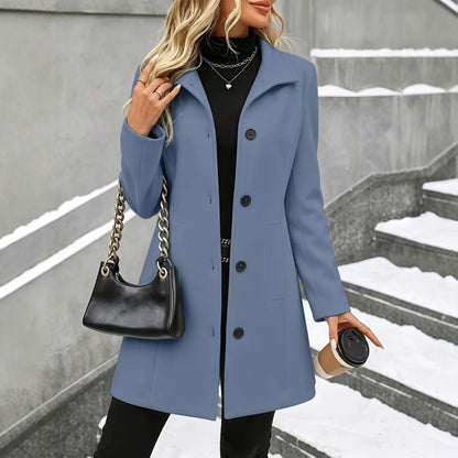 Women’s Mid-Length Wool Blend Coat