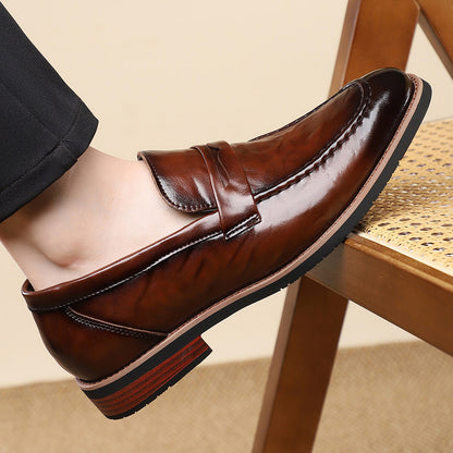 Mens Leather Slip-On Loafers