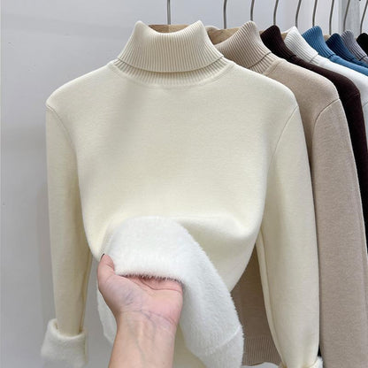 Women’s Fleece-Lined High Neck Sweater