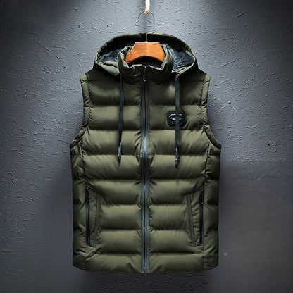 Mens Fleece-Lined Cotton Vest
