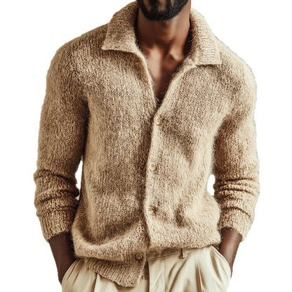 Mens Long Sleeve Knit Cardigan