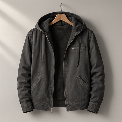 Men's Hooded Jacket in Black – Rockingham