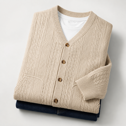 Men's Cable Knit Cardigan