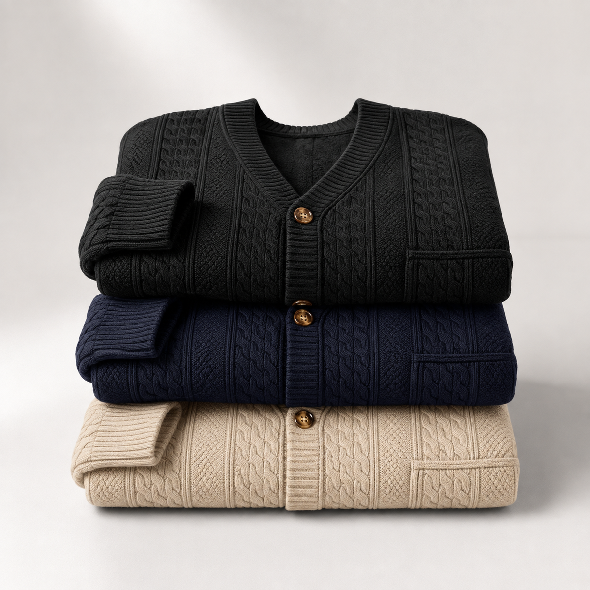Men's Cable Knit Cardigan