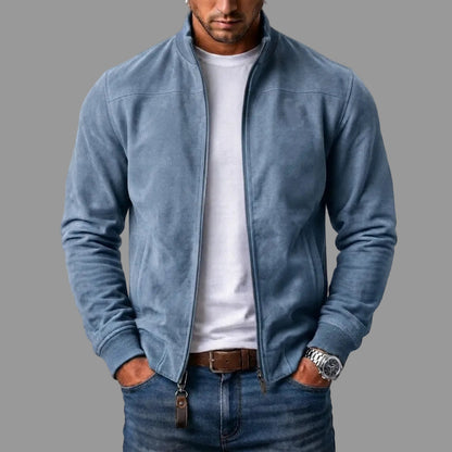 Men's Suede Bomber Jacket