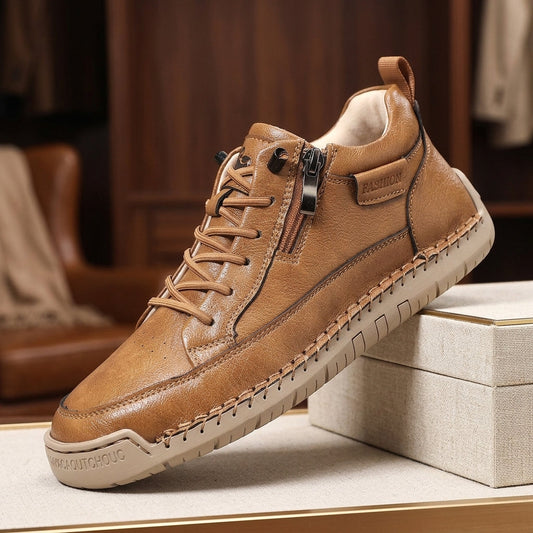 Men's Leather Lace-Up Boots