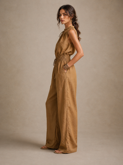 Women's Wide Leg Halter Jumpsuit
