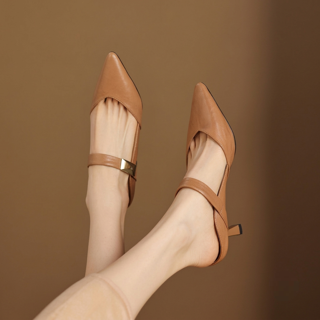 Leather Mary Jane Mules