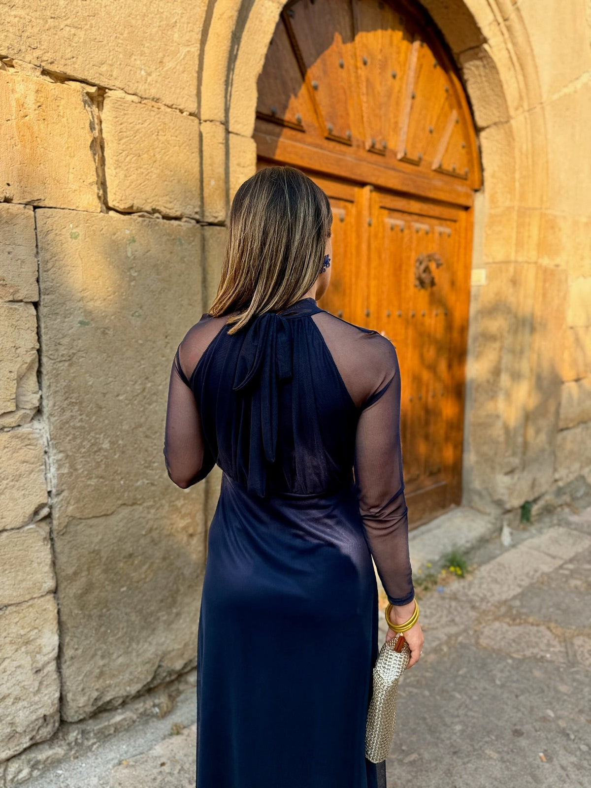 Long Sleeve Tulle Maxi Dress
