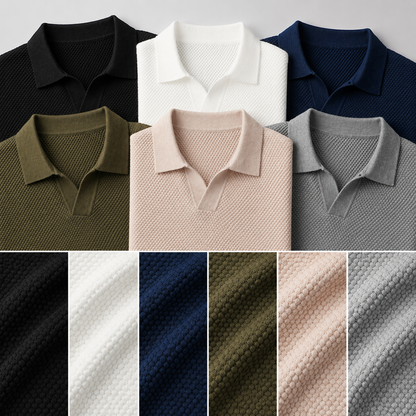 Men's Knitted Polo Shirt