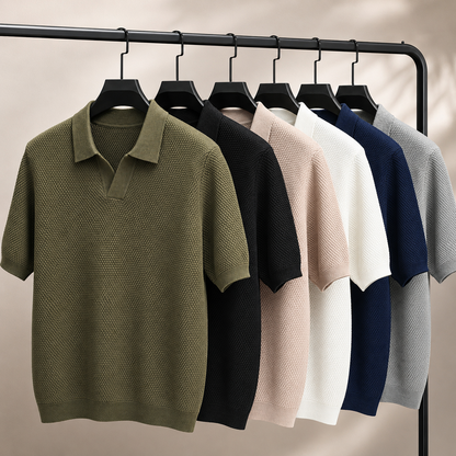 Men's Knitted Polo Shirt