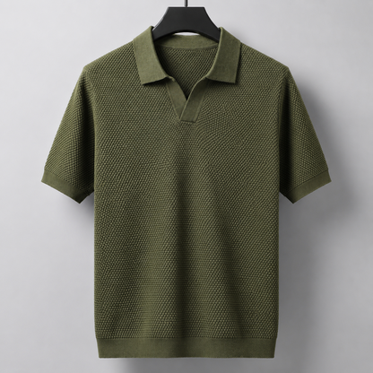 Men's Knitted Polo Shirt