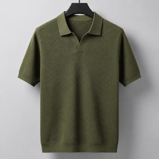 Men's Knitted Polo Shirt