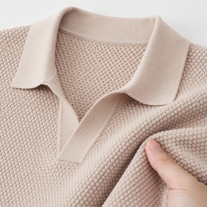 Men's Knitted Polo Shirt