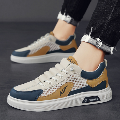 Men's Leather Mesh Trainers
