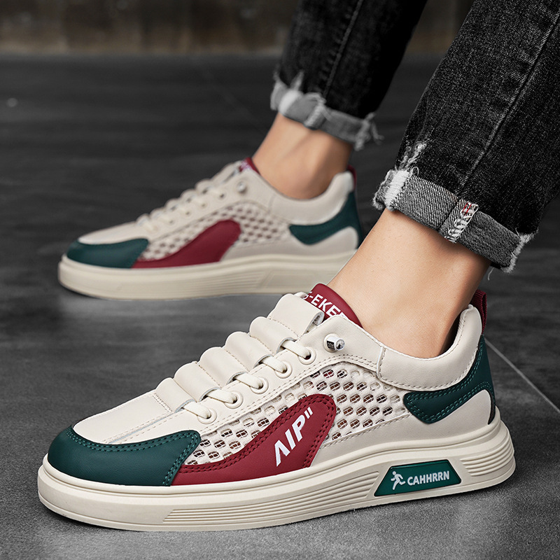 Men's Leather Mesh Trainers