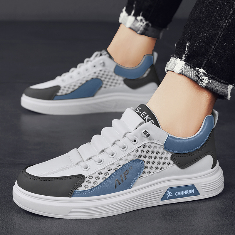 Men's Leather Mesh Trainers