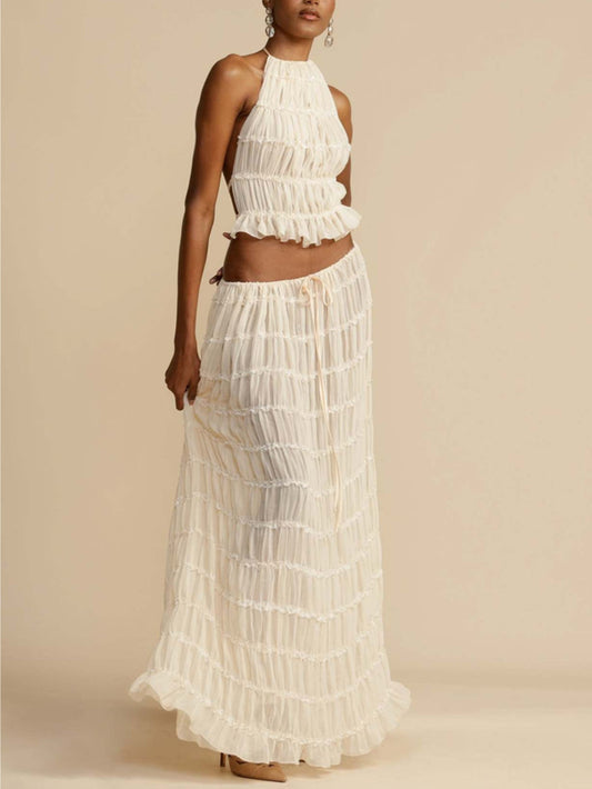 Women's Pleated Maxi Skirt